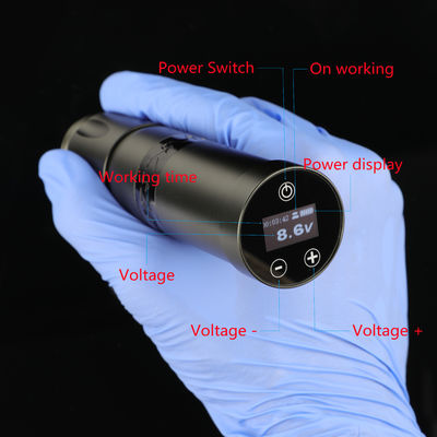 স্টেইনলেস স্টিল 1800mAh NARW ওয়্যারলেস ট্যাটু মেশিন 1-OLED ডিসপ্লে টাচ স্ক্রিন ব্যাটারি রোটারি ট্যাটু বন্দুক পাওয়ার আরসিএ সহ ট্যাটু পেন সরবরাহকারী