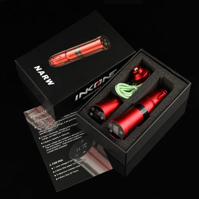 স্টেইনলেস স্টিল 1800mAh NARW ওয়্যারলেস ট্যাটু মেশিন 1-OLED ডিসপ্লে টাচ স্ক্রিন ব্যাটারি রোটারি ট্যাটু বন্দুক পাওয়ার আরসিএ সহ ট্যাটু পেন সরবরাহকারী