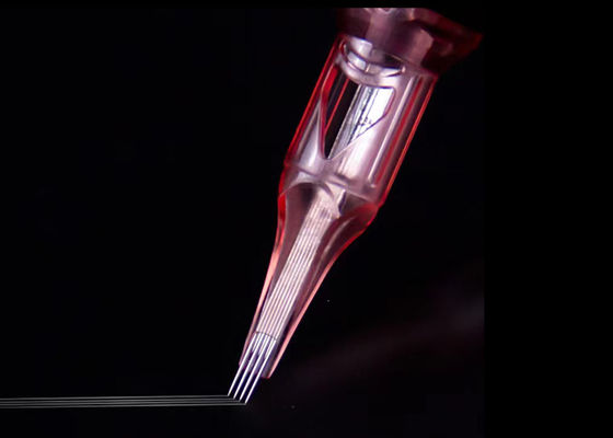 Medical Standard Stainless Steel Permanent Makeup Needles in Pink Color সরবরাহকারী