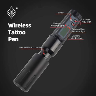 ট্যাটু শিল্পীর জন্য বৈদ্যুতিক LCD ডিসপ্লে 2000mAh ব্যাটারি ট্যাটু গান RCA ওয়্যারলেস রোটারি ট্যাটু মেশিন পেন কিট সরবরাহকারী