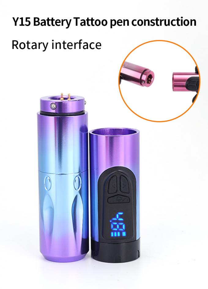 14500mAh রিজার্ভ ব্যাটারি পাওয়ার এলসিডি ডিসপ্লে এবং প্রতিস্থাপনযোগ্য ব্যাটারি সহ ওয়্যারলেস ট্যাটু মেশিন বিমান অ্যালুমিনিয়াম ডিজাইন 4