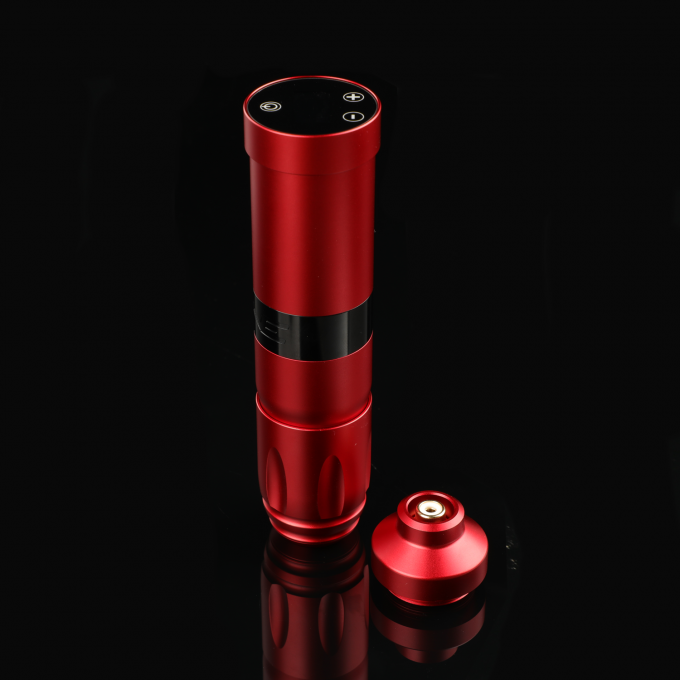 স্টেইনলেস স্টিল 1800mAh NARW ওয়্যারলেস ট্যাটু মেশিন 1-OLED ডিসপ্লে টাচ স্ক্রিন ব্যাটারি রোটারি ট্যাটু বন্দুক পাওয়ার আরসিএ সহ ট্যাটু পেন 6
