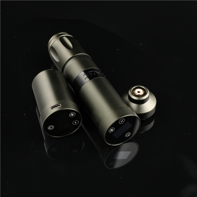 স্টেইনলেস স্টিল 1800mAh NARW ওয়্যারলেস ট্যাটু মেশিন 1-OLED ডিসপ্লে টাচ স্ক্রিন ব্যাটারি রোটারি ট্যাটু বন্দুক পাওয়ার আরসিএ সহ ট্যাটু পেন 7