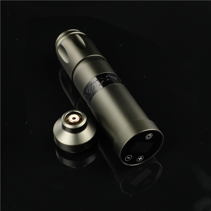 স্টেইনলেস স্টিল 1800mAh NARW ওয়্যারলেস ট্যাটু মেশিন 1-OLED ডিসপ্লে টাচ স্ক্রিন ব্যাটারি রোটারি ট্যাটু বন্দুক পাওয়ার আরসিএ সহ ট্যাটু পেন 8